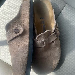 Boston Birks Taupe Suade
